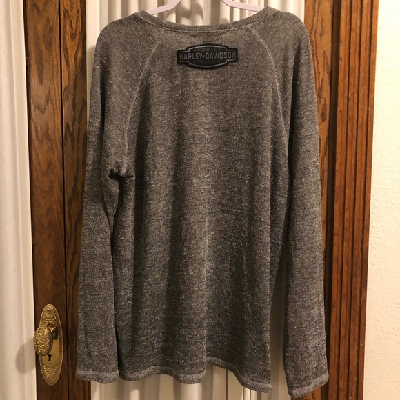 Rustic Dime Harley-Davidson Lightweight Knit Crewneck Pullover - Picture 4 of 10